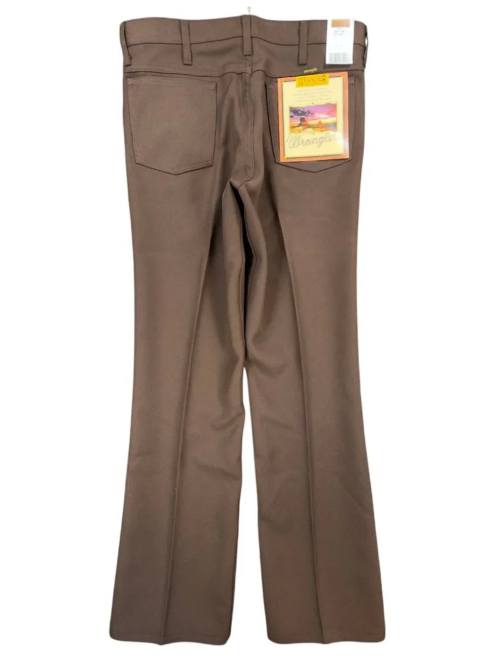 Wrangler Mens Y2K Wrancher Bootcut Dress Pants 34x32 Brown Polyester NWT 82BN